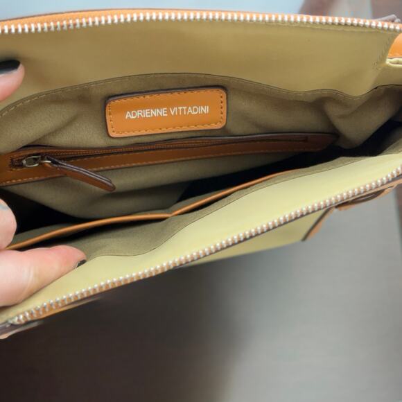 Adrienne Vittadini Tan and Brown Shoulder Bag - 12W x 10H x 3D - Picture 11 of 12